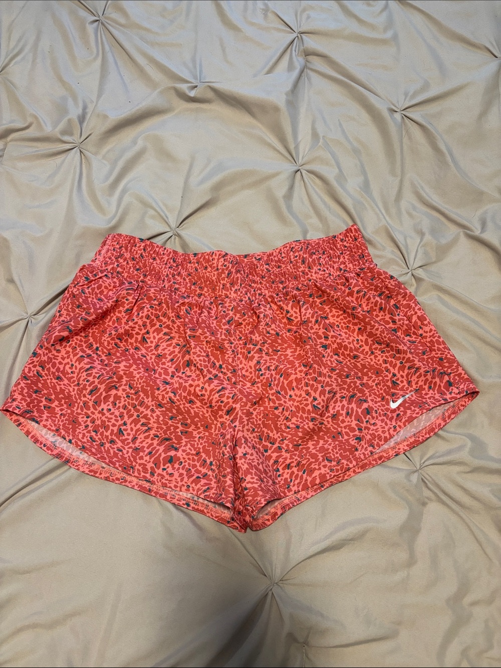 Nike Women’s Coral Pink Printed Athletic Shorts
